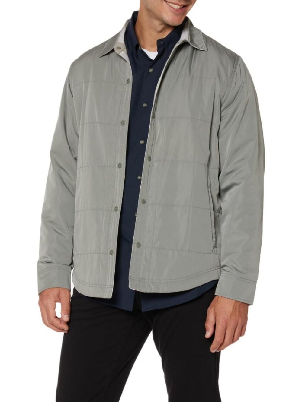 Men's Reversible Lined Performance Jacket - Lightweight, Water-Resistant